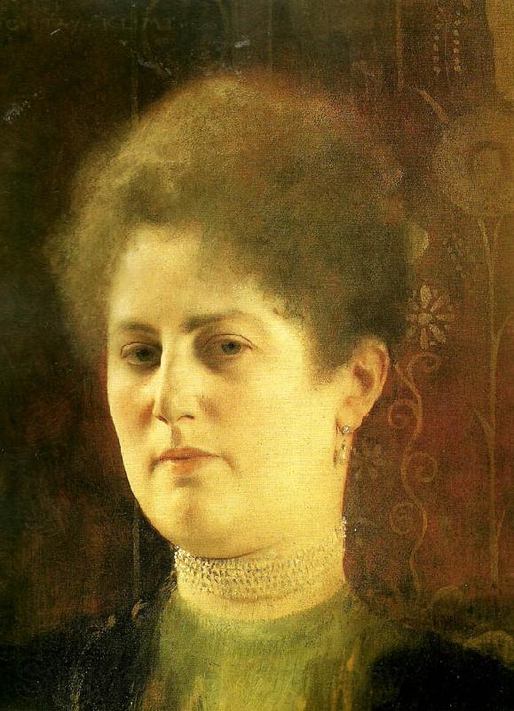 Gustav Klimt kvinnoportratt Norge oil painting art